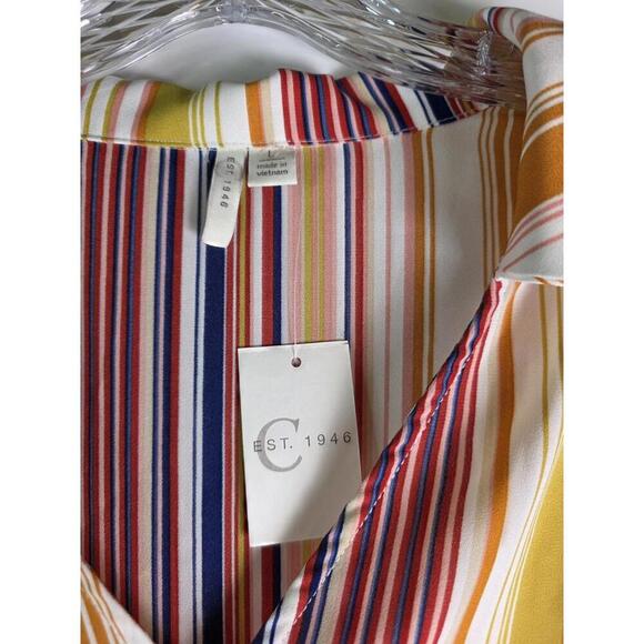 Cato Est. 1946 Top Womens Size L Multi Stripy Colors Casual Flowey Wear - Picture 3 of 9